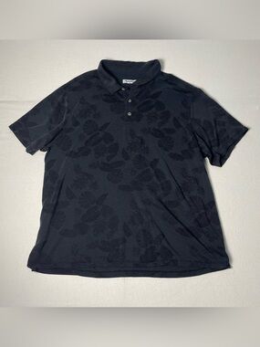 Tommy Bahama Black Floral Jacquard Polo